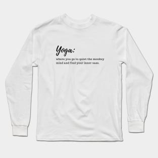 funny yoga quotes Long Sleeve T-Shirt